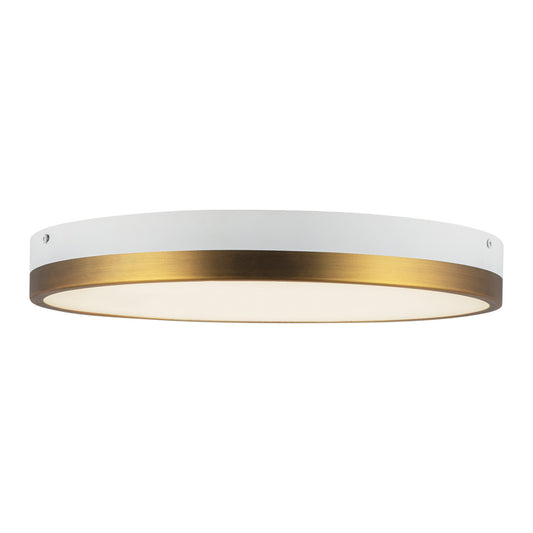 Adelaide 15-in Aged Gold/White LED Flush Mount by Alora Lighting | FM554215AGWH-5CCT | Alora Lighting