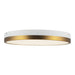 Adelaide 15-in Aged Gold/White LED Flush Mount by Alora Lighting | FM554215AGWH-5CCT | Alora Lighting