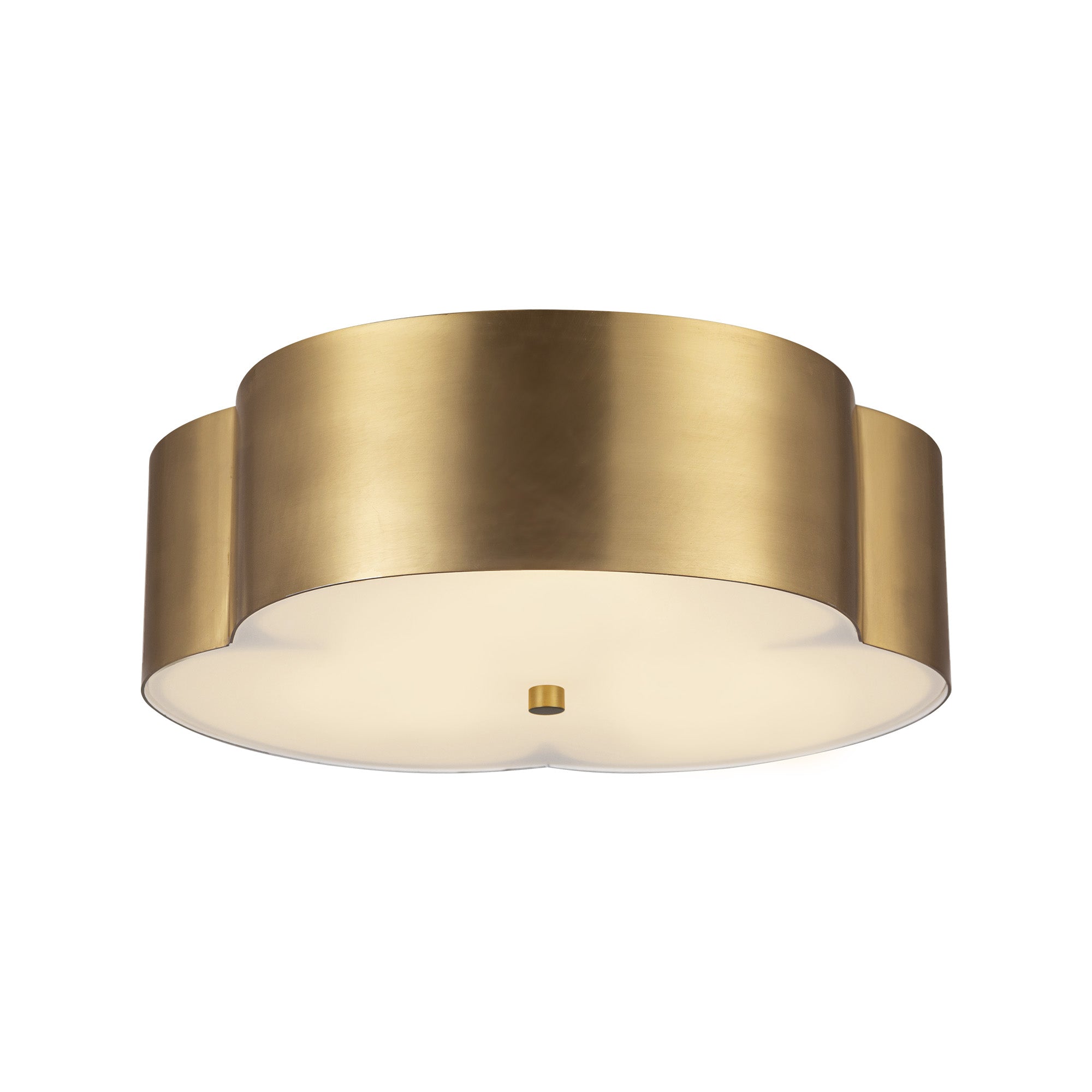 Adella 14-in Brushed Gold Socket Flush Mount by Alora Lighting | FM566314BG | Alora Lighting