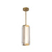Alai 16-in Vintage Brass/Ribbed Glass LED Pendant by Alora Lighting | PD374316VBCR-UNV | Alora Lighting