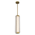 Load image into Gallery viewer, Alai 24-in Vintage Brass/Ribbed Glass LED Pendant by Alora Lighting | PD374624VBCR-UNV | Alora Lighting
