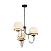 Alba 23-in Matte Black/Opal Glass 3 Lights Chandelier by Alora Lighting | CH458323MBOP | Alora Lighting