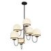 Alba 32-in Matte Black/Opal Glass 6 Lights Chandelier by Alora Lighting | CH458632MBOP | Alora Lighting
