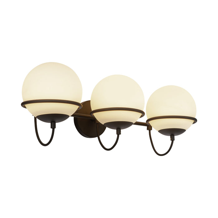 Alba 24-in Matte Black/Opal Glass 3 Lights Wall Vanity by Alora Lighting | WV458324MBOP | Alora Lighting
