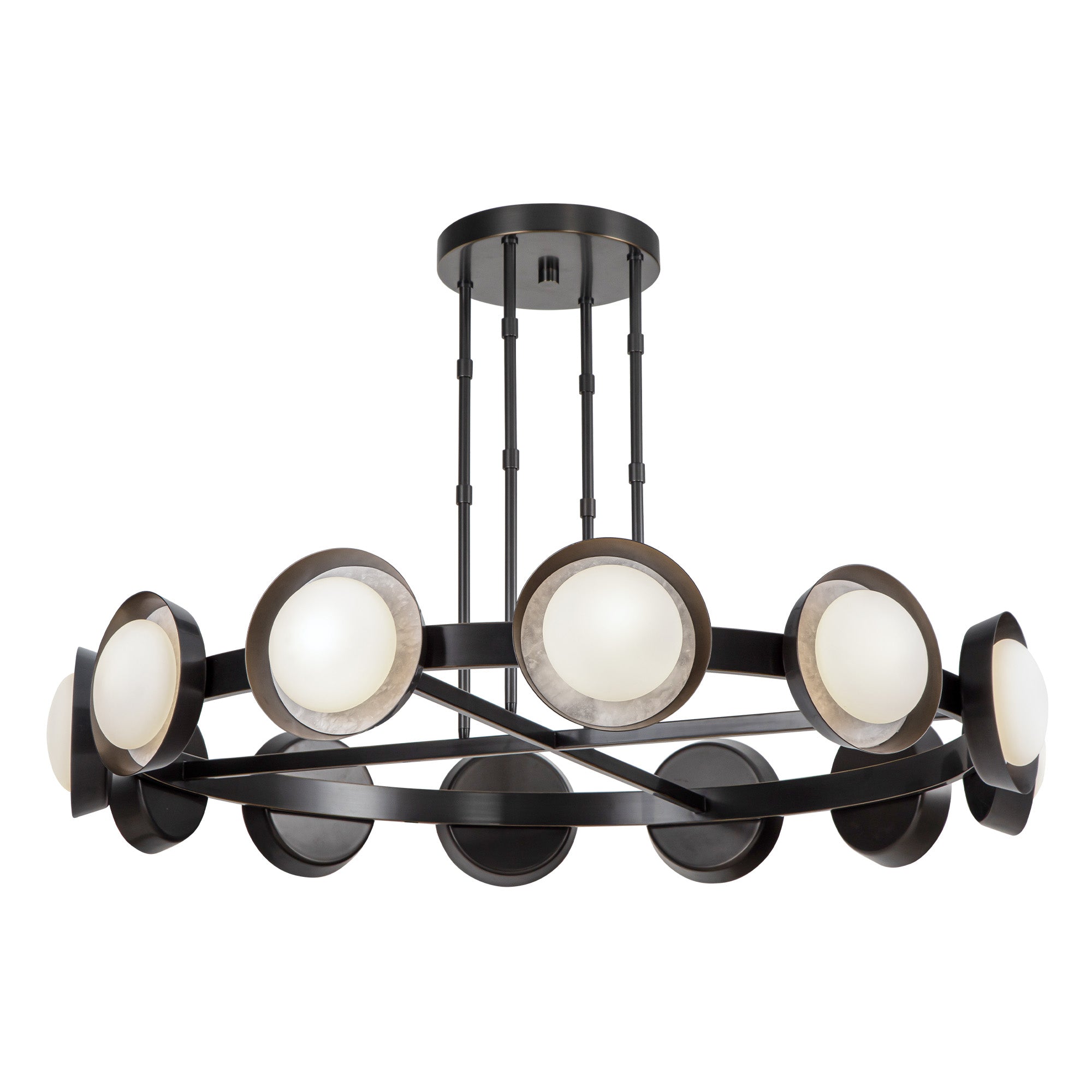 Alonso 50-in Urban Bronze LED Chandelier by Alora Lighting | CH320050UB-UNV | Alora Lighting