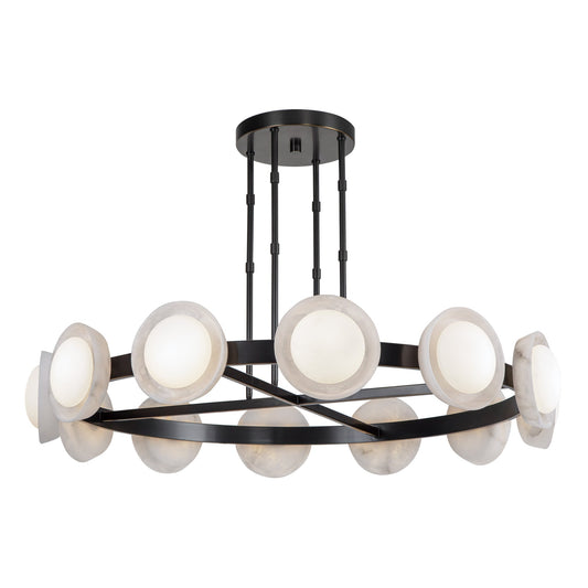 Alonso 50-in Urban Bronze/Alabaster LED Chandelier by Alora Lighting | CH320050UBAR-UNV | Alora Lighting