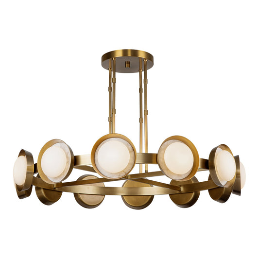 Alonso 50-in Vintage Brass LED Chandelier by Alora Lighting | CH320050VB-UNV | Alora Lighting