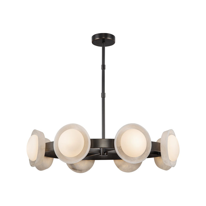 Alonso 37-in Urban Bronze/Alabaster LED Chandelier by Alora Lighting | CH320837UBAR-UNV | Alora Lighting
