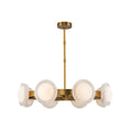 Load image into Gallery viewer, Alonso 37-in Vintage Brass/Alabaster LED Chandelier by Alora Lighting | CH320837VBAR-UNV | Alora Lighting
