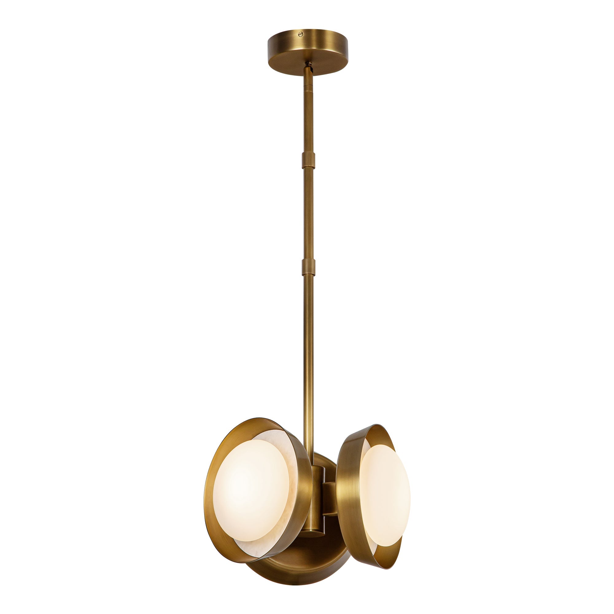 Alonso 13-in Vintage Brass LED Pendant by Alora Lighting | PD320313VB-UNV | Alora Lighting