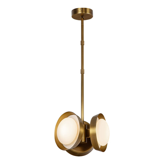 Alonso 13-in Vintage Brass LED Pendant by Alora Lighting | PD320313VB-UNV | Alora Lighting