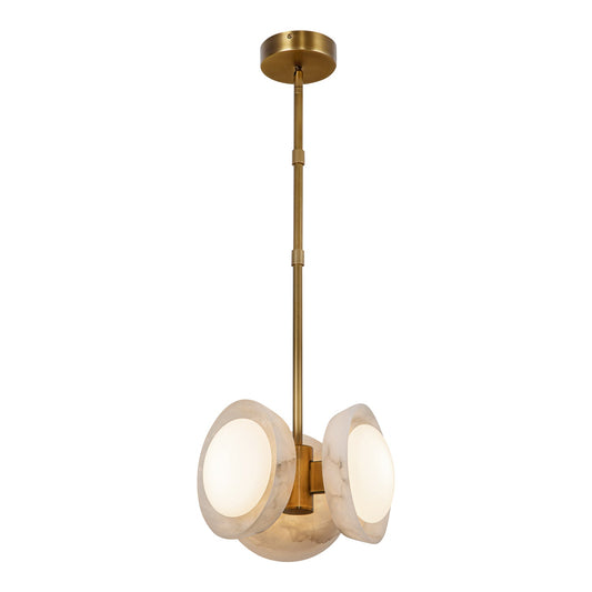 Alonso 13-in Vintage Brass/Alabaster LED Pendant by Alora Lighting | PD320313VBAR-UNV | Alora Lighting