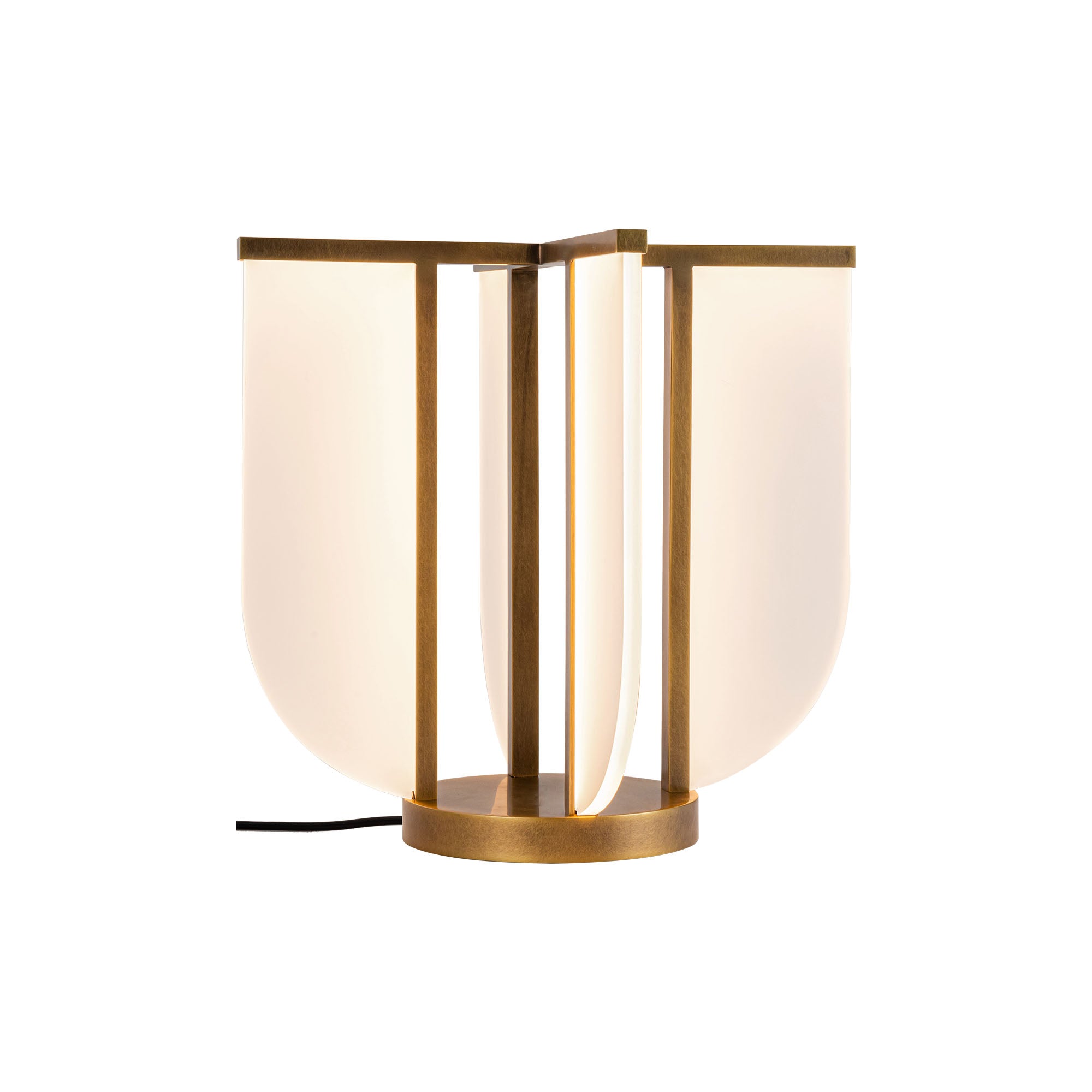Anders 16-in Vintage Brass LED Table Lamp by Alora Lighting | TL336815VB | Alora Lighting