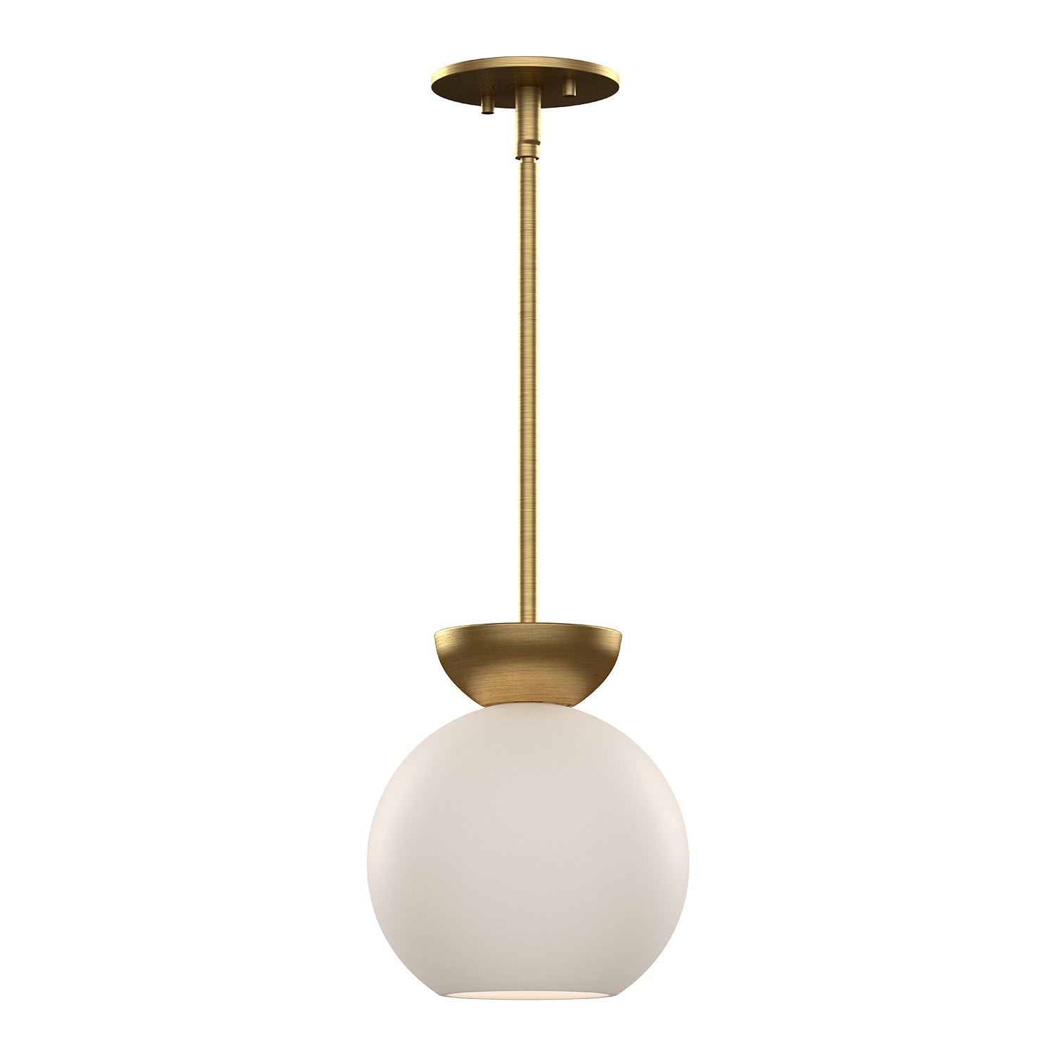 Arcadia Pendant in Brushed Gold/Opal Glass Finish | Kuzco Lighting