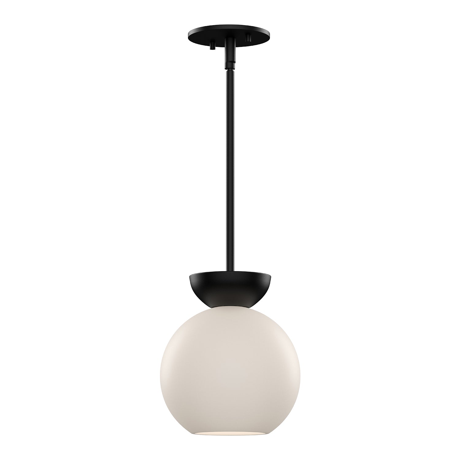 Arcadia Pendant in Black/Opal Glass Finish | Kuzco Lighting