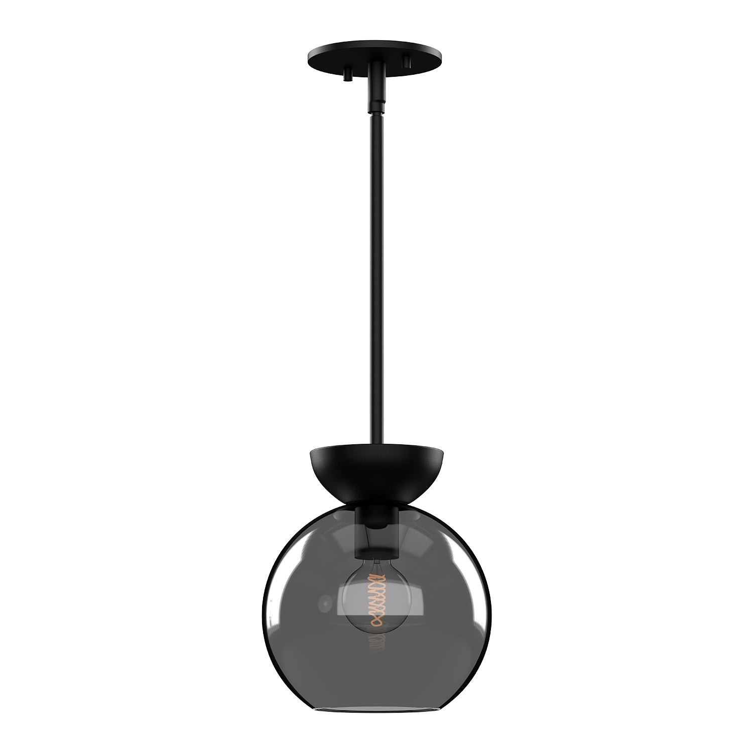 Arcadia Pendant in Black/Smoked Finish | Kuzco Lighting