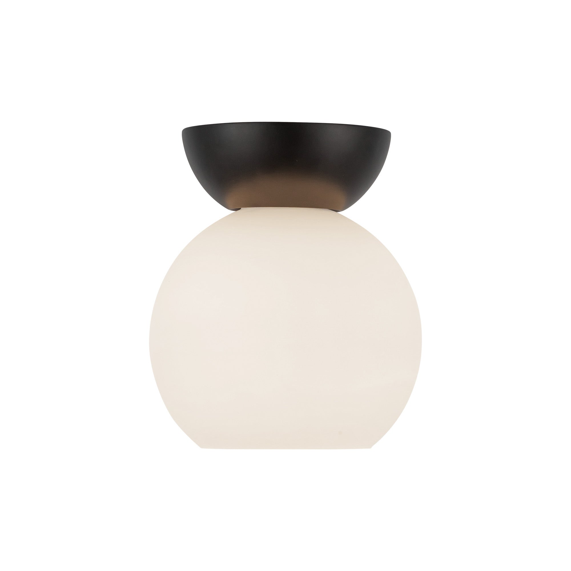 Arcadia Semi-Flush  in Black/Opal Glass Finish | Kuzco Lighting