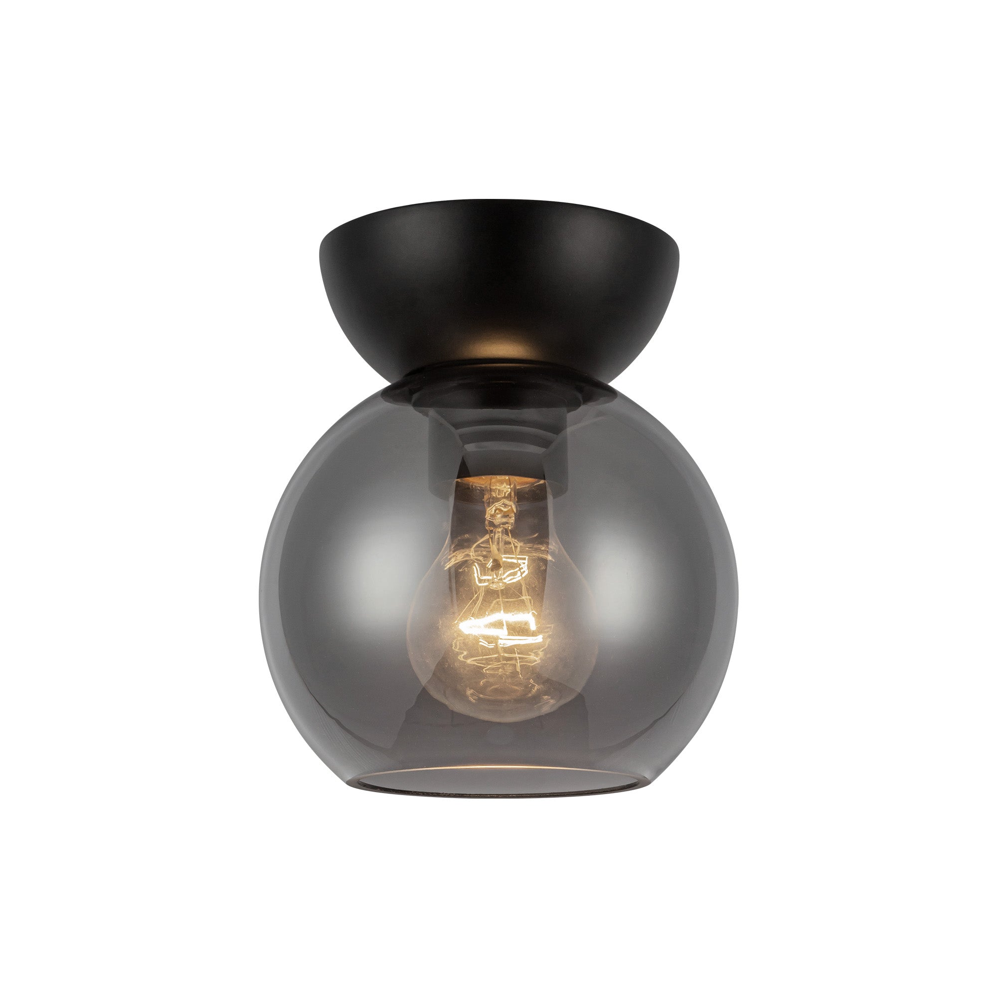 Arcadia Semi-Flush  in Black/Smoked Finish | Kuzco Lighting