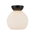 Load image into Gallery viewer, Arcadia Semi-Flush  in Black/Opal Glass Finish | Kuzco Lighting
