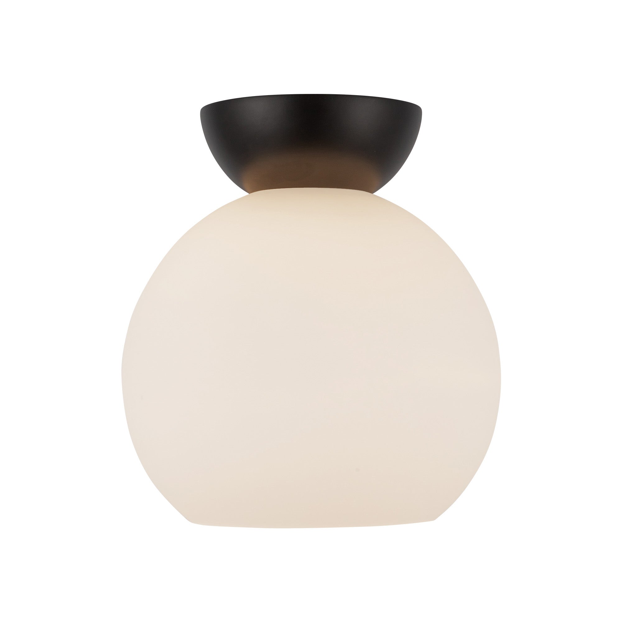 Arcadia Semi-Flush  in Black/Opal Glass Finish | Kuzco Lighting