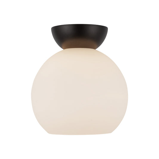 Arcadia Semi-Flush  in Black/Opal Glass Finish | Kuzco Lighting