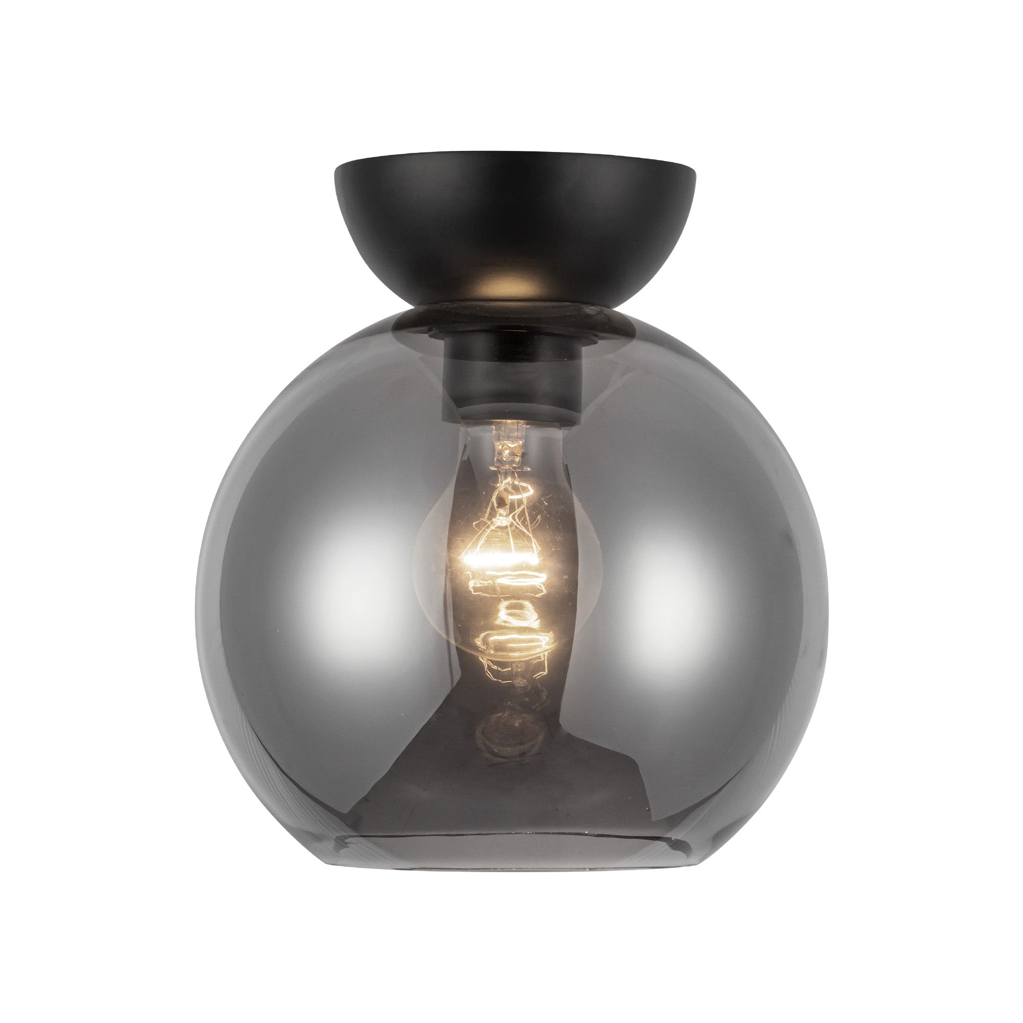 Arcadia Semi-Flush  in Black/Smoked Finish | Kuzco Lighting