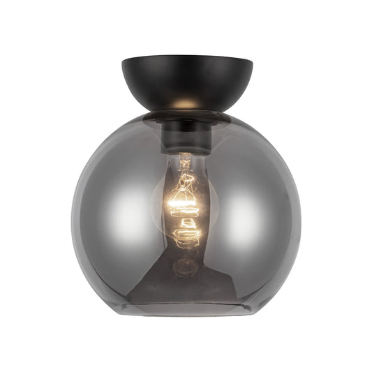 Arcadia Semi-Flush  in Black/Smoked Finish | Kuzco Lighting
