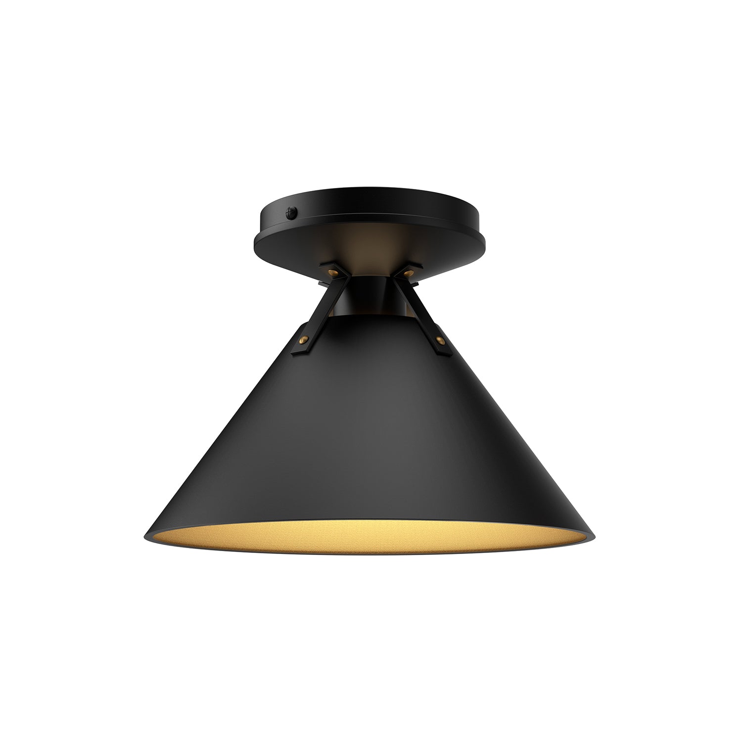Archer 7-in Matte Black 1 Light Flush Mount by Alora Lighting | FM584507MB | Alora Lighting