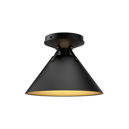Archer 7-in Matte Black 1 Light Flush Mount by Alora Lighting | FM584507MB | Alora Lighting