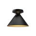 Archer 7-in Matte Black 1 Light Flush Mount by Alora Lighting | FM584507MB | Alora Lighting