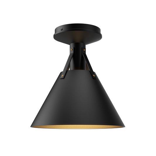 Archer 10-in Matte Black 1 Light Flush Mount by Alora Lighting | FM584811MB | Alora Lighting