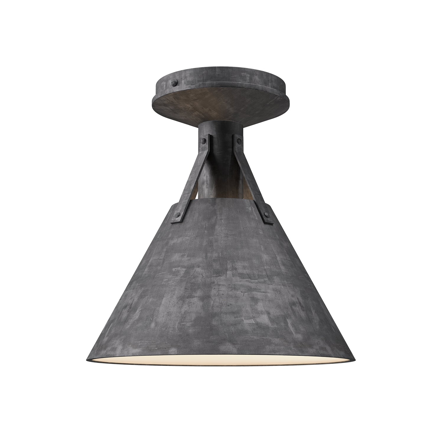 Archer 10-in Steel Shade 1 Light Flush Mount by Alora Lighting | FM584811SL | Alora Lighting