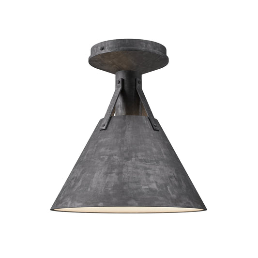 Archer 10-in Steel Shade 1 Light Flush Mount by Alora Lighting | FM584811SL | Alora Lighting