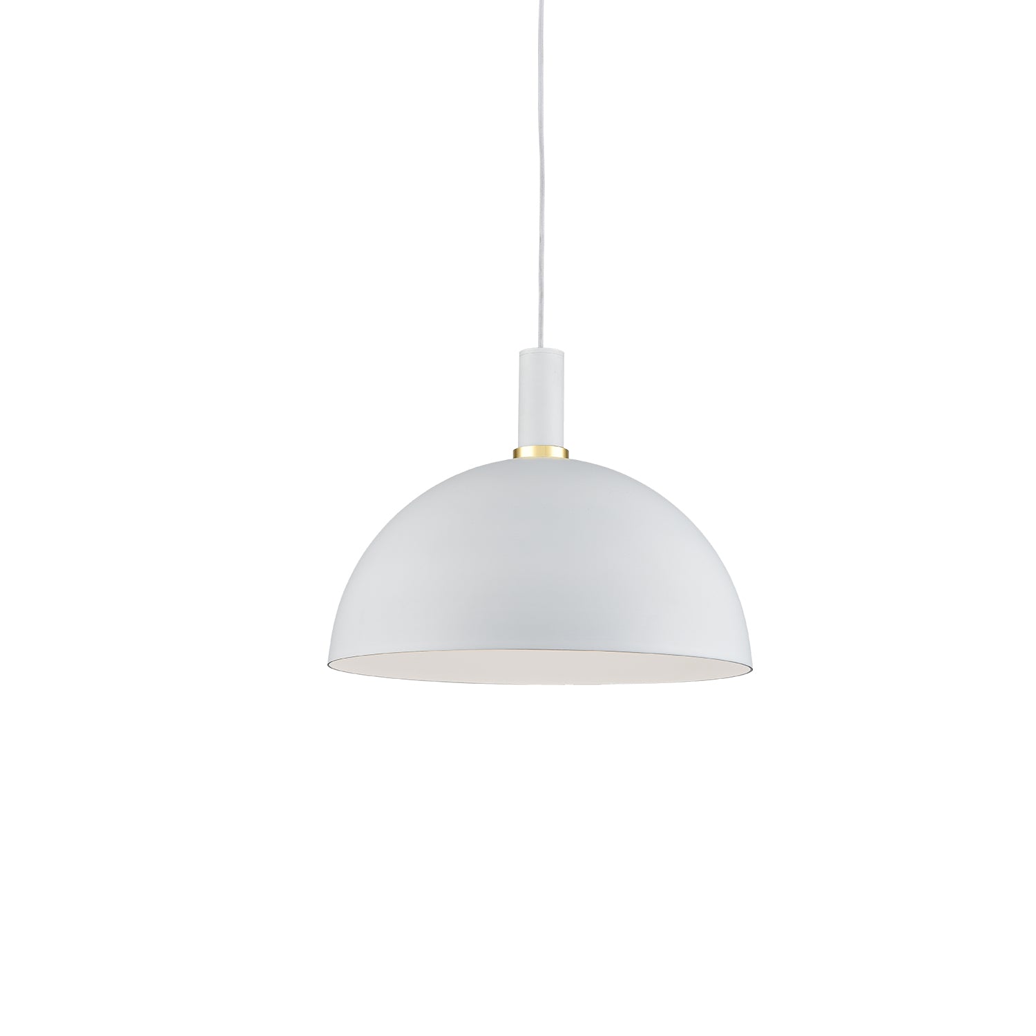 Archibald Pendant in White With Gold Detail Finish | Kuzco Lighting