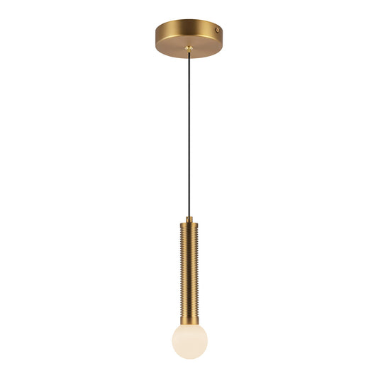 Arden 9-in Brushed Gold/Opal Glass LED Pendant by Alora Lighting | PD612109BGOP-UNV | Alora Lighting