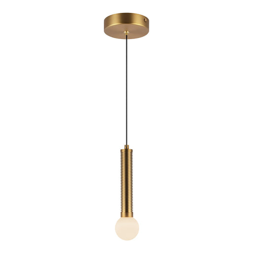 Arden 9-in Brushed Gold/Opal Glass LED Pendant by Alora Lighting | PD612109BGOP-UNV | Alora Lighting
