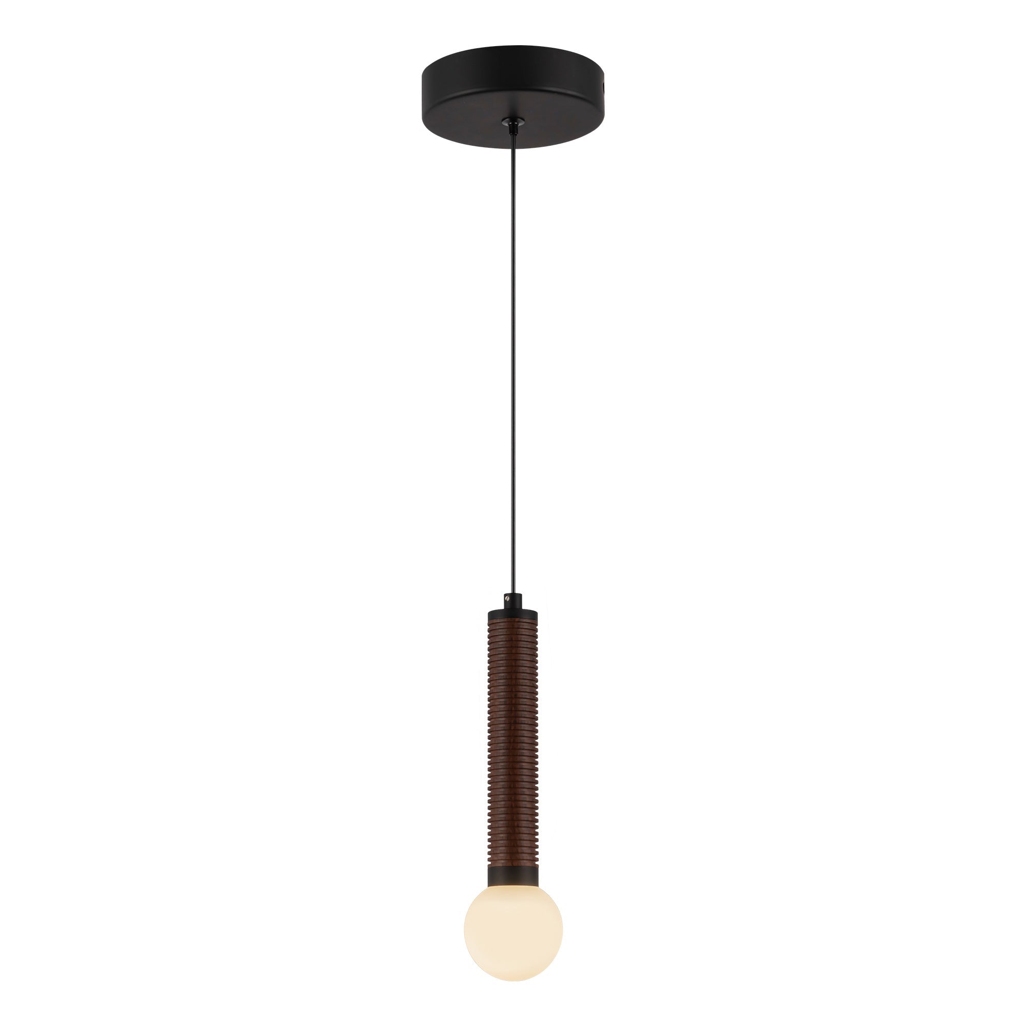 Arden 9-in Matte Black/Opal Glass LED Pendant by Alora Lighting | PD612109MBOP-UNV | Alora Lighting