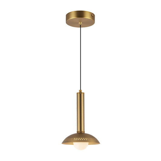 Arden 9-in Brushed Gold/Opal Glass LED Pendant by Alora Lighting | PD616109BGOP-UNV | Alora Lighting