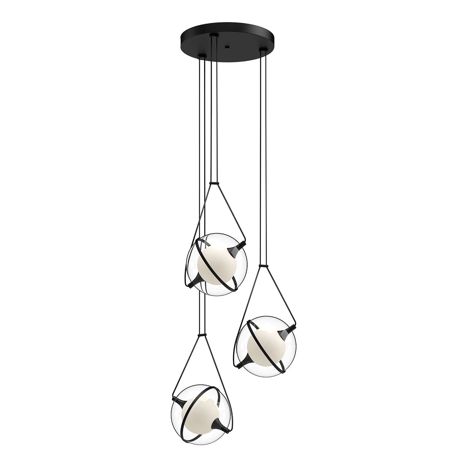 Aries LED Chandelier in Black Finish | Kuzco Lighting