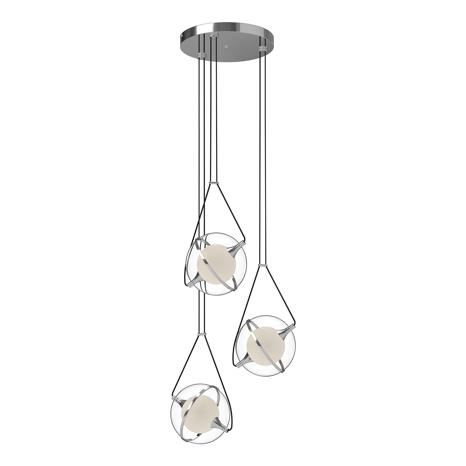 Aries LED Chandelier in Chrome Finish | Kuzco Lighting