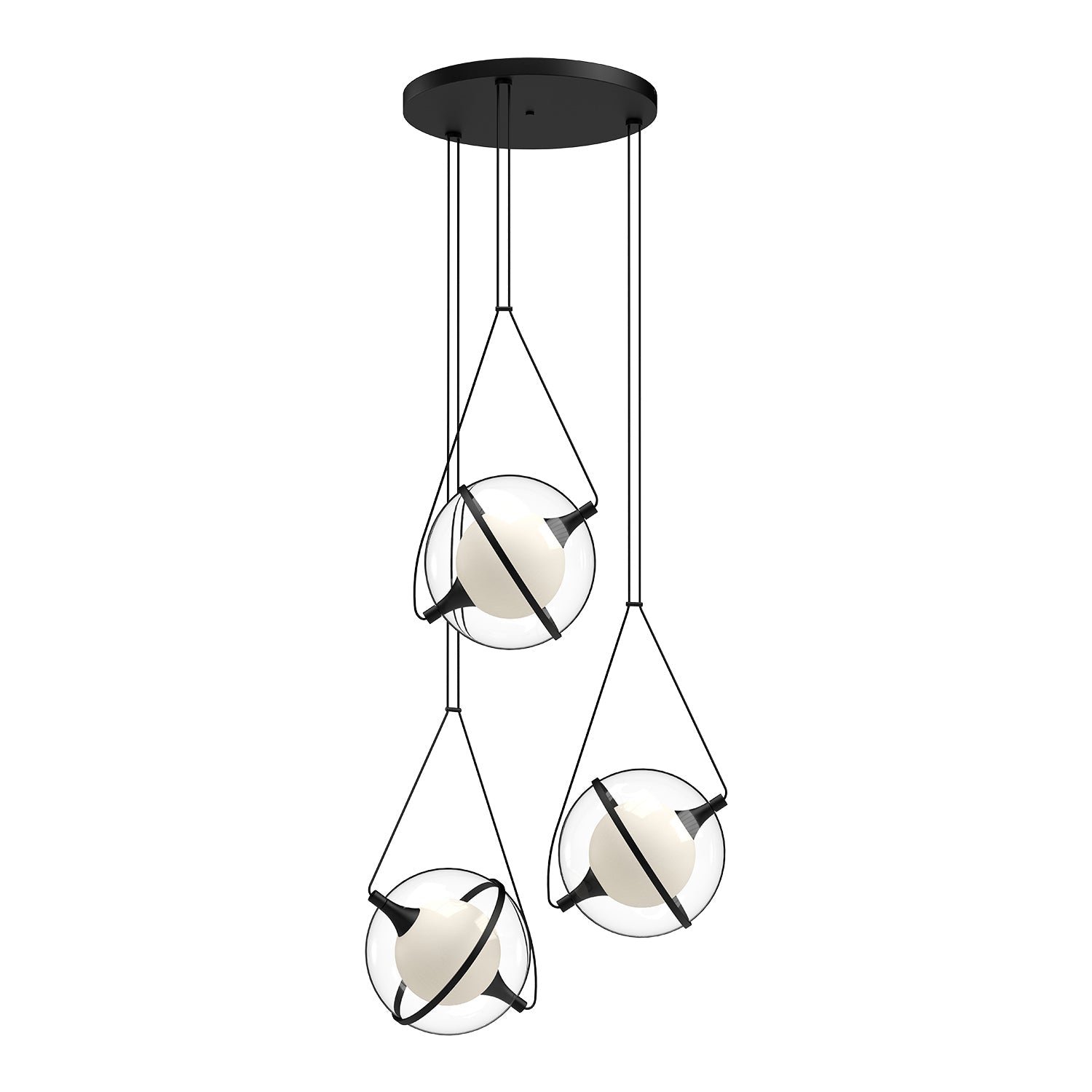 Aries LED Chandelier in Black Finish | Kuzco Lighting