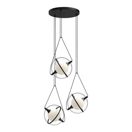 Aries LED Chandelier in Black Finish | Kuzco Lighting