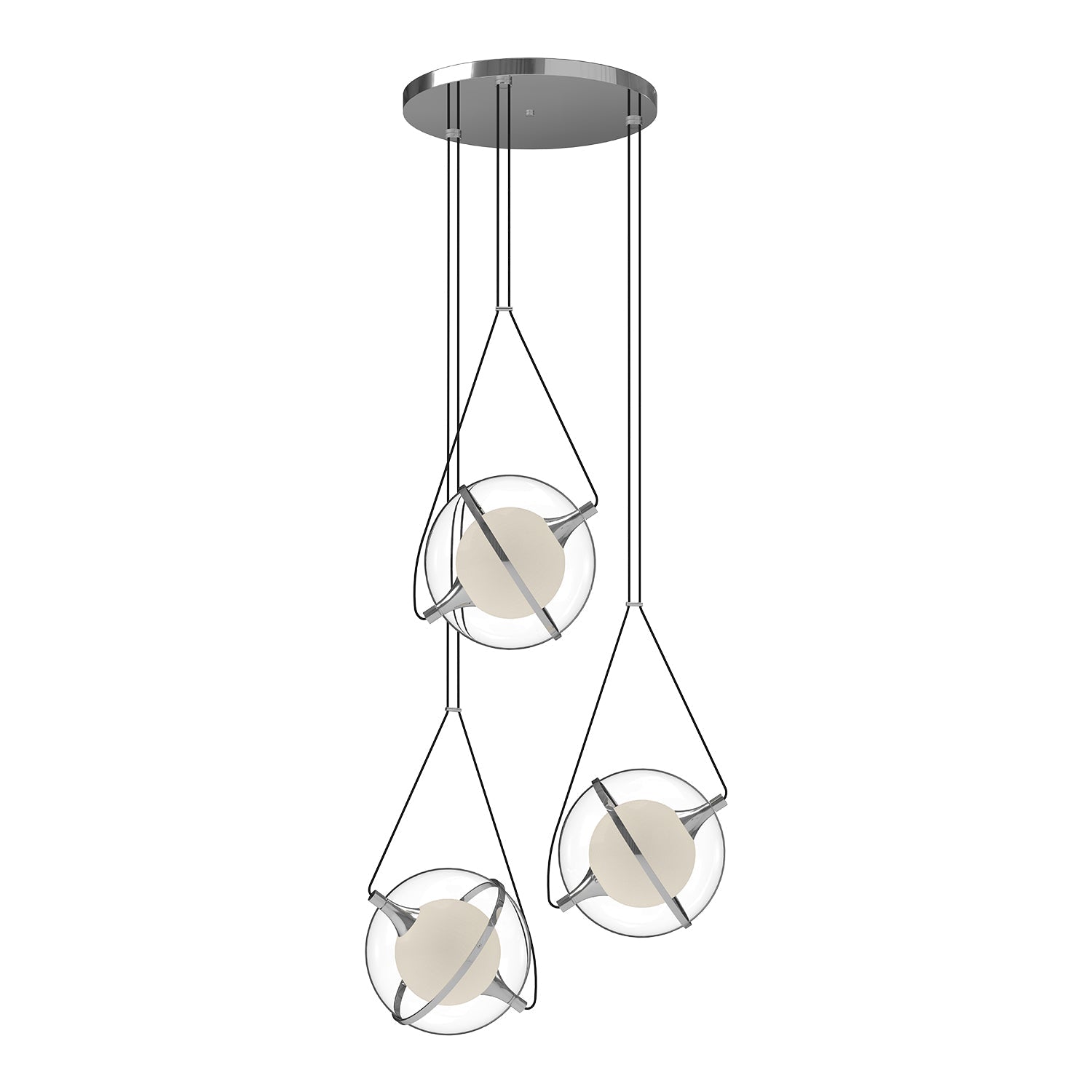 Aries LED Chandelier in Chrome Finish | Kuzco Lighting