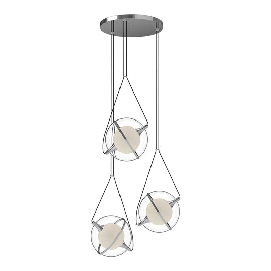 Aries LED Chandelier in Chrome Finish | Kuzco Lighting