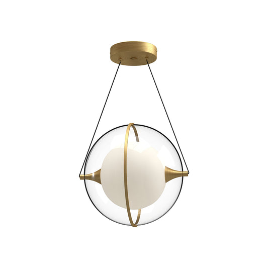 Aries LED Pendant in Brushed Gold Finish | Kuzco Lighting