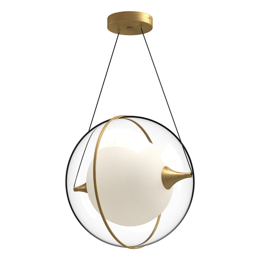 Aries LED Pendant in Brushed Gold Finish | Kuzco Lighting