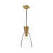 Arlo 7-in Brushed Gold/Clear Glass 1 Light Pendant by Alora Lighting | PD534007BGCL | Alora Lighting