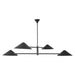Ashford 58-in Matte Black Chandelier