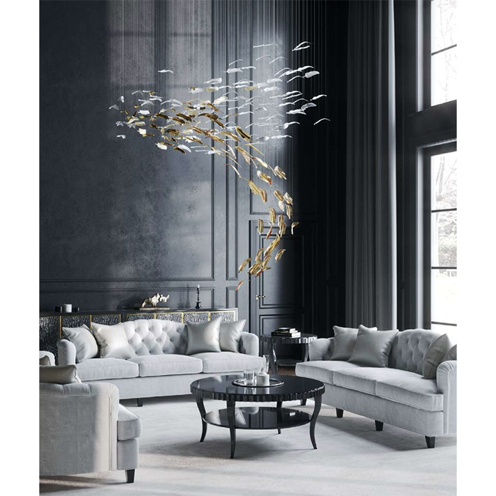 Airy designer lighting fits well in the most elegant rooms