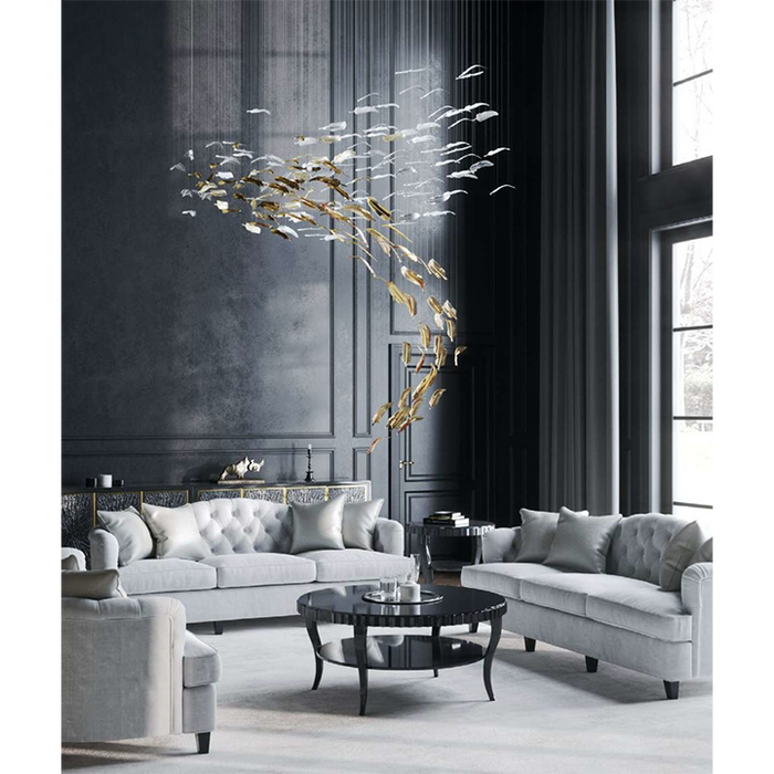 Airy designer lighting fits well in the most elegant rooms